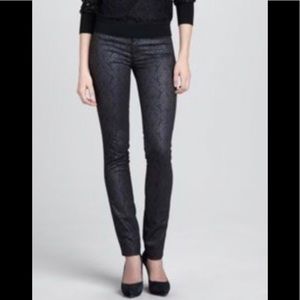 Tory Burch honour black pattern skinny jeans 27